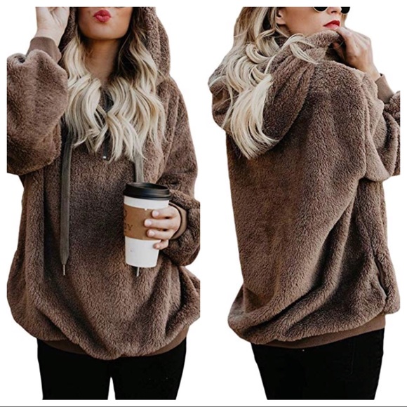 ✦NWT Fuzzy Fleece Pullover Hoodie✦ - Picture 4 of 6